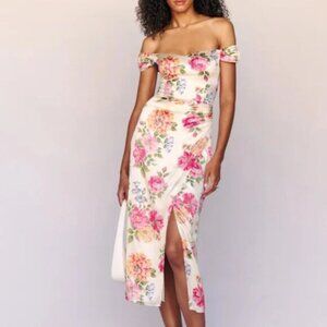 Reformation 100% Silk Dress Giverny Pattern Size 8